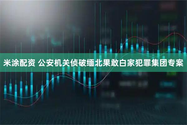 米涂配资 公安机关侦破缅北果敢白家犯罪集团专案