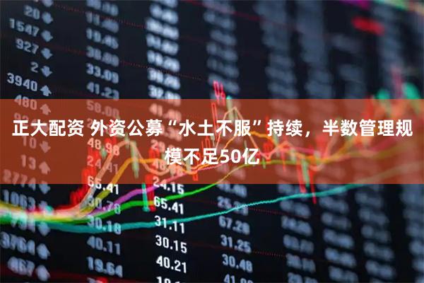 正大配资 外资公募“水土不服”持续，半数管理规模不足50亿